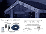 105ft Outdoor Christmas Decoration Lights,1000 LED 8 Modes Curtain Fairy Lights with 50 Drops,Plug 25561992