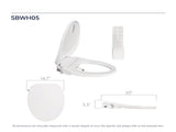 Electric Cushion Toilet Seat, Warm Water with Air Dryer, Heated Seat with Sensor and Slow Closing T3177P286049