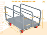 Steel Panel Truck, Heavy Duty Drywall Cart Lumber Cart Platform Truck Flat Cart, 2000lbs, 6" Swivel W1422P208626