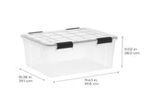 44 Qt. Plastic Storage Bins with Sealed Lids, Clear Gasket Box, Airtight Containers 4Pk 79625921