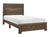 Rustic Brown Finish 1pc Twin Size Bed Panel Headboard Footboard Wooden Bedroom Furniture B01154136