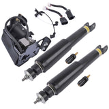 Pair Rear Shock Absorbers Air Compressor Pump Set For Cadillac Escalade Chevrolet Suburban Tahoe 84710593
