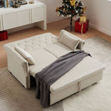 Artemax 55'' Modern Shiny Velvet Convertible Loveseat Sleeper Sofa Couch w/ 2 Lumbar Pillows, W668100738