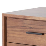 ZUN Walnut 2-Drawer Accent Table with Hairpin Legs B062P181398