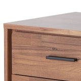 Walnut 2-Drawer Accent Table with Hairpin Legs B062P181398