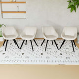 A set of 4 dining chairs, medieval modern kitchen dining chair, PU decorative chairs with black 98624263