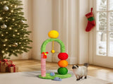 29in Cat Tree Tower with Sisal Scratcher Balls, Cute Holiday Scratching Post with Danging Ball for 67887340