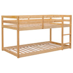 ZUN Twin over Twin Floor Bunk Bed,Natural W50458002