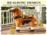 Kids Riding Pony Ride on Horse Toy for Outdoor Activity, Wheels & Neighing Sounds 3-5 Years 65942750