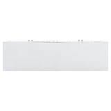 U_STYLE Elegant Four-Door Sideboard with Wavy Pattern Doors, Cylindrical Legs, and Sleek Metal N711P186790K