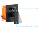 Rain Shower System Matte Black Tub Shower Faucet Set 10 Inch Square Rainfall Shower Head with 59125880