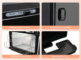 Hot Towel Warmer for Facials Massage, Esthetician Towel Heating Cabinet Black, Aluminum Chamber, 50132005