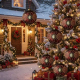 6PCS Set 3.9" Christmas Ball Ornaments Holiday Decor for Xmas Tree Hanging Party Decorations Festive 87147602