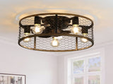 20 Inch Indoor Caged Ceiling Fan with Light Remote Control LED Bulb Ceiling Fan W934P146855