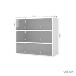 ZUN White Glass Door Shoe Box Shoe Storage Cabinet With RGB Led Light 63318611