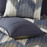 3 Piece Printed Cotton Quilt Set Navy King/Cal King B03596530