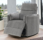 ZUN ACME Sagen Glider Recliner w/Swivel, Charcoal Chenille LV01879