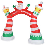 8.9 FT Lighted Christmas Inflatable Archway, Inflatable Santa Claus Christmas Arch, Blow Up Yard 72604457