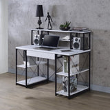 Writing Desk with One Drawer and 8 Open Compartment, Black B016P311822