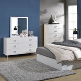 White 6-Drawer Dresser B062P209048
