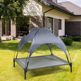 35.5" x 32" Dog Cot with UV Protection Canopy Shade 54012351