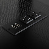 End Table with Charging Station, Narrow Sofa Side Table, Wooden Nightstand, Bedroom Living Room W2181P152443