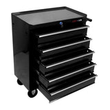 ZUN 5 Drawer Tool Chest, Tool Storage Cabinet for Garage Storage with 4 Wheels and Locking System, BLACK W1102107322