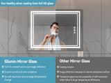 LED Bathroom Mirror6" x 28" Front and Backlight, 5 Mins Defog, 5MM Full HD Reflected Wall Mounted 16112061