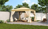TREXM 10x12 Outdoor Gazebo Tent with Double Roofs, Patio Gazebo with Mosquito Netting, Patio Canopy N715P261155A