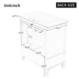 ZUN 30" Bathroom Vanity with Sink, Bathroom Cabinet with A Door, Three Drawers, Solid Wood Legs & MDF N759P207656E