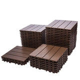 76-Pack 11.42"x11.42" Plastic Interlocking Deck Tiles - 68.80 Sq.Ft Outdoor Plastic Flooring,Super W1578P296337