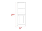 Hanover 4-Shelf Linen Cabinet Light Oak and White B06280007