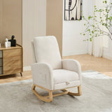 25.4"W Chair for Nursery, High Back Glider Chair with Retractable Footrest, Side Pocket, W3188P282078