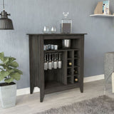 Essential Bar Cabinet, One Open Shelf, Six Built-in Wine Rack, One Drawer -Espresso B07091857