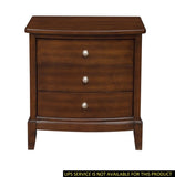 ZUN Dark Cherry Finish 1pc Nightstand of 3x Drawers Satin Nickel Tone Knobs Transitional Style Bedroom B01162463