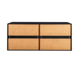 8 Drawer Double Dresser for Bedroom, Wide Storage Cabinet for Living Room Home Entryway, Black 07572522