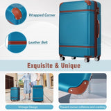 Hardshell Luggage Sets 3 Pieces 20"24" Luggages and Cosmetic Case Spinner Suitcase with TSA Lock N732P171583C