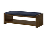 40" Accent Bench with Lower Shelf Shoe Rack, Padded Seating Bench for Living Room, Modern Compact W2186P292097