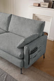 Deep 3-Seater Cloud Couch with 2 Armrest Pillows and 2 Toss Pillows, Love Seat for Living Room W3191P278035