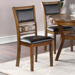 ZUN Set of 2 Upholstered Dining Chair in Walnut Finish SR011813