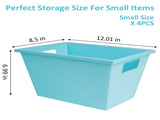 Set of  Storage Boxes Medium Plastic Storage Bin, 12 in x 8.5 in x 7 in 16266426