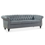 84.65" Rolled Arm Chesterfield 3 Seater Sofa. W68061169