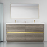 72" Freestanding Bathroom Vanity with Sink, Bathroom Storage Vanity Cabinet with Stone Resin W1573P211194