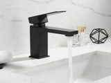 Single Handle Bathroom Faucet Lavatory Faucet Stainless Steel Single Hole-T20, Matte BlackUnable 83911547
