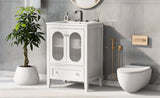 24" Bathroom Vanity with Sink, Bathroom Vanity Cabinet with One Drawer and Doors, Adjustable Shelf, N725P170590K