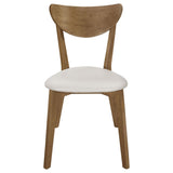 Tan and Chestnut Curved Backs Dining Chair B062P153700