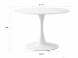 Modern Round Dining Table, 31.5'' Kitchen Dining Room Furniture, Coffee Table, Leisure Table, W2641P192315