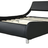 Faux Leather Upholstered Platform Bed Frame,LED lighting with remote controller and APP,Curve W1360133271