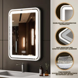 Bathroom Vanity Mirror with Light for Wall Smart LED 3224 Frame Makeup Mirror for Over Sink T3177P296178