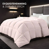 Pink plus-size comforter for all seasons, perfect for cozy bedrooms, luxurious hotel rooms, single, 52937538
